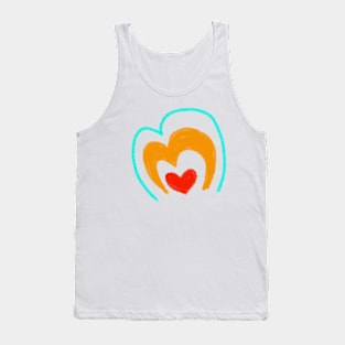 Colorful watercolor rainbow art design Tank Top